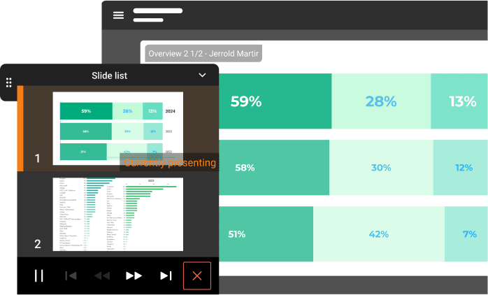 Upload documents in PDF, PPTX, and ODP for instant sharing Upload documents in PDF, PPTX, and ODP for instant sharing